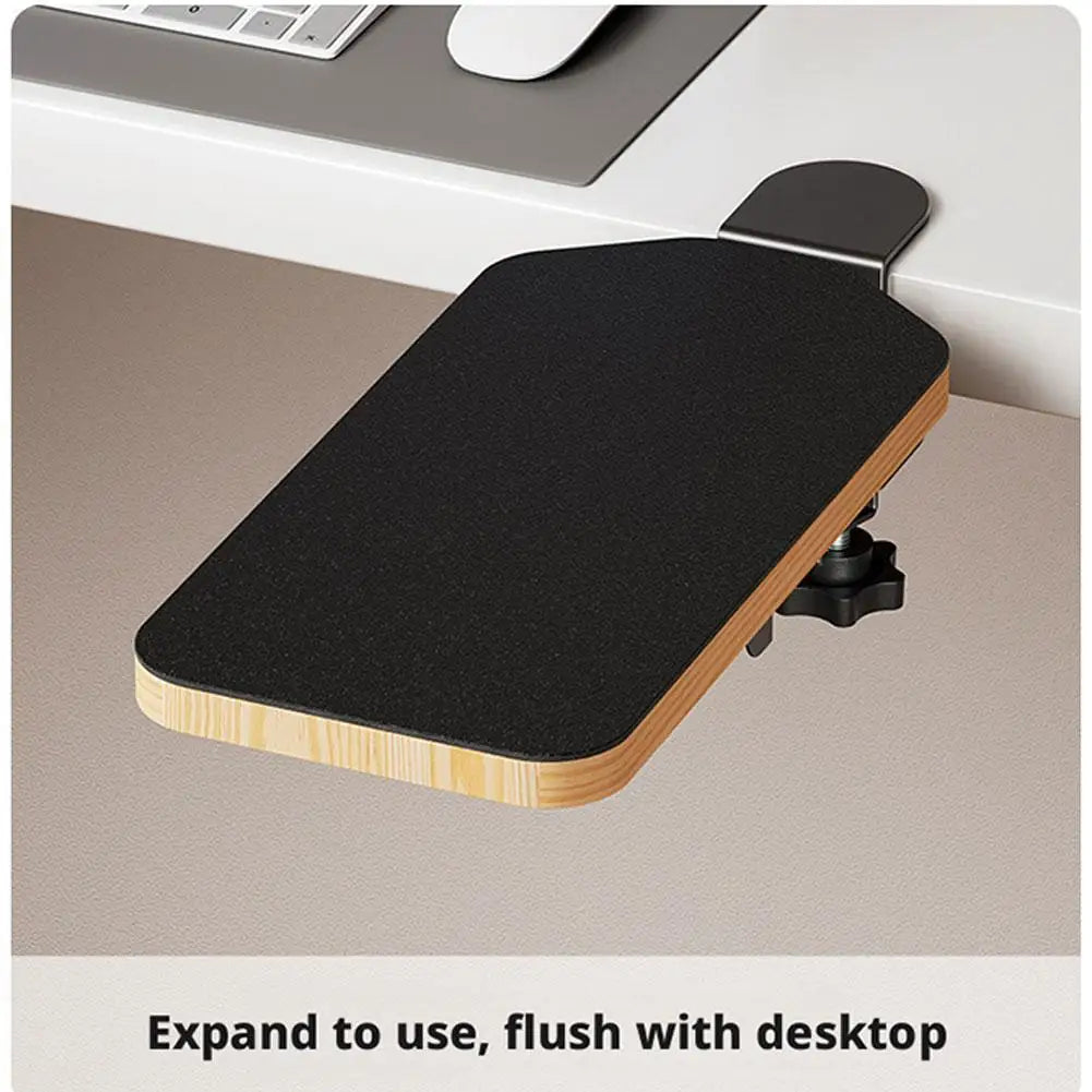 Premium Desk Arm Rest Pad - 90° Adjustable Wooden Support