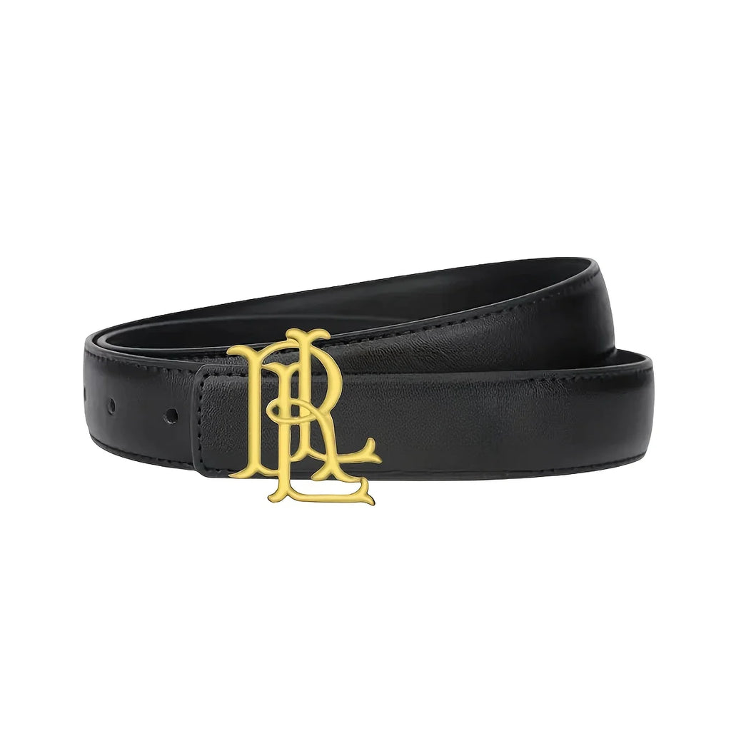 Elegant Women's Gold Letter Belt - Luxurious Statement Accessory