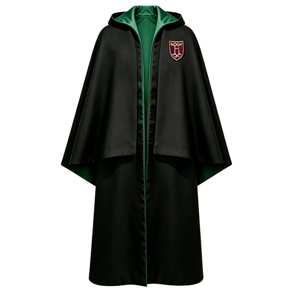 Premium Hogwarts House Robe - Wizard Hooded Cloak Cosplay Costume