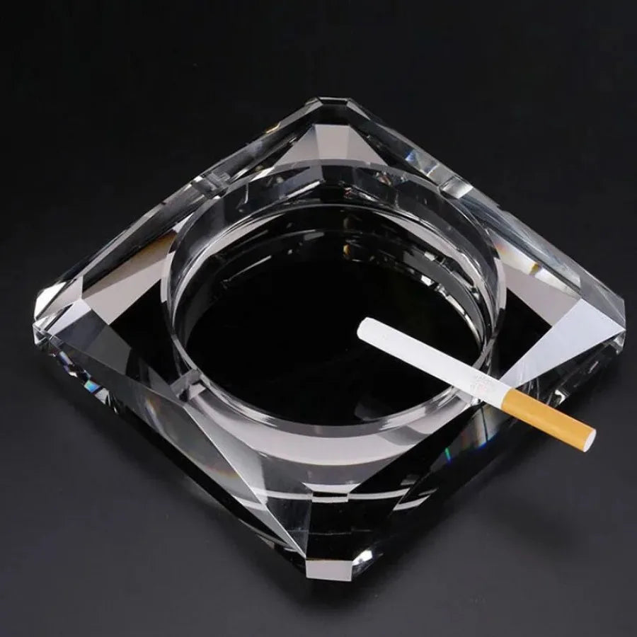 Elegant Crystal Ashtray - Luxury KTV Bar Accessory