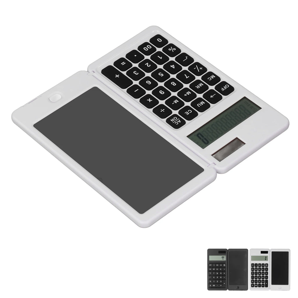 Premium Solar Desktop Calculator with Writing Tablet