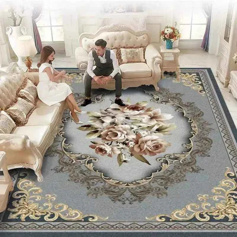 Plush Flannel Luxury Living Room Rug - European Home Decor