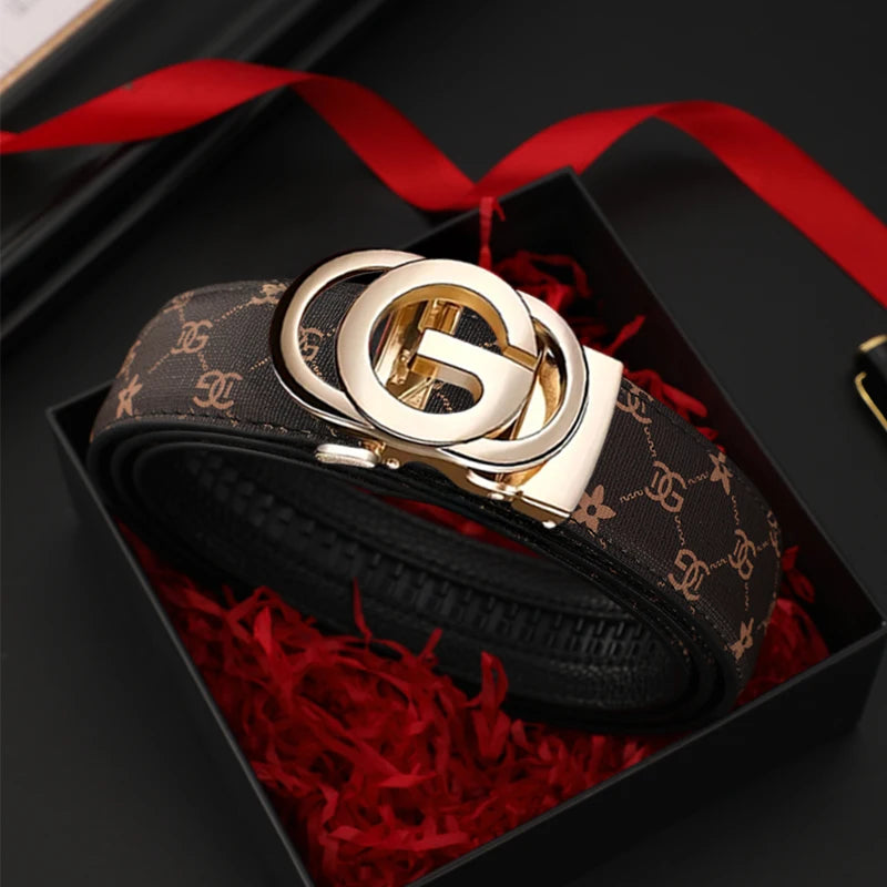 Luxury Genuine Leather Belt with Automatic Buckle
