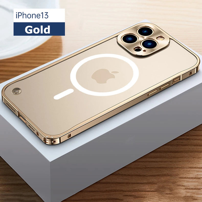 Premium Magnetic Aluminum iPhone Case - Full Protection
