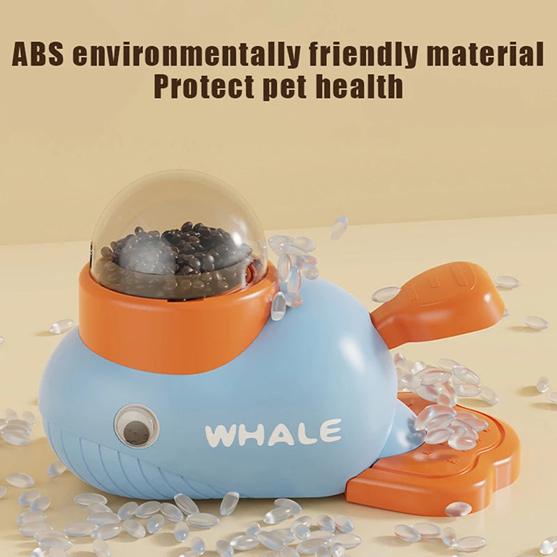 Premium Automatic Pet Snack Feeder - Engaging Duck & Whale Design