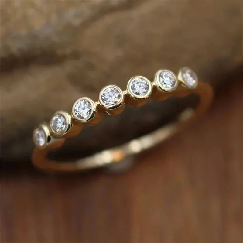 Elegant Eternity Ring - Brilliant Round Zirconia Wedding Band