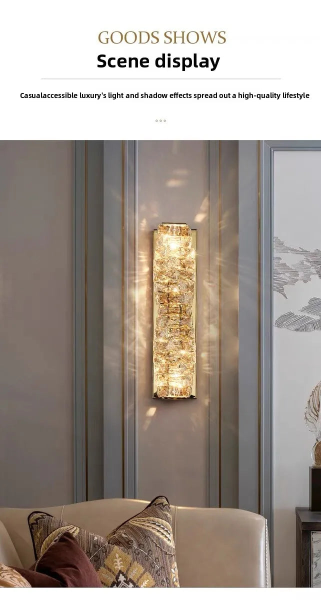 Elegant Luxury Crystal Wall Lamp - Modern Minimalist Design