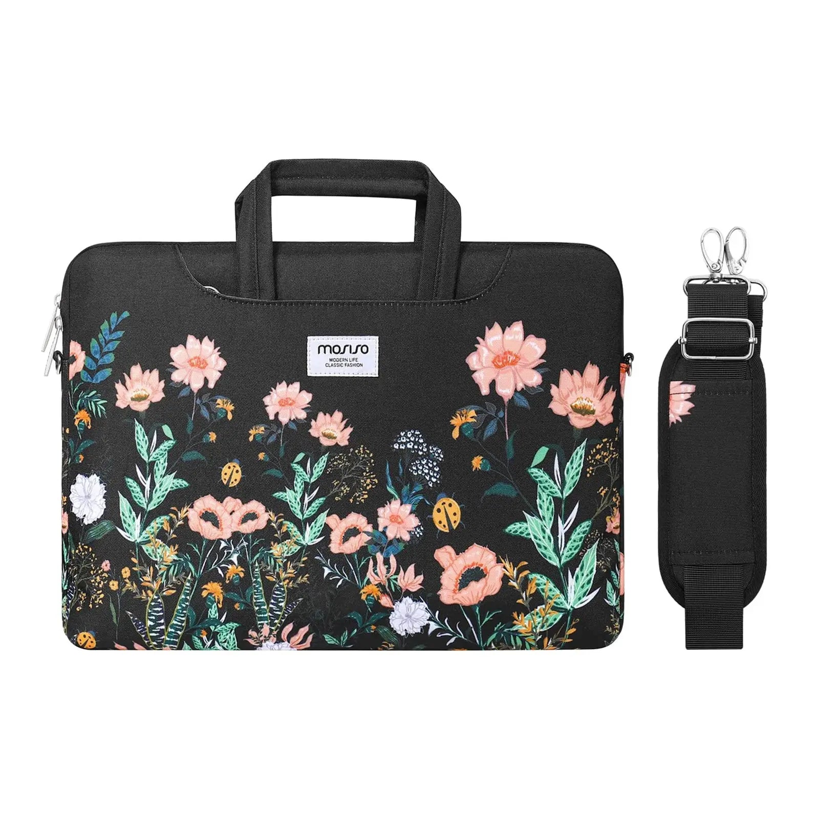 Premium Laptop Shoulder Bag - Water-Resistant Canvas Briefcase
