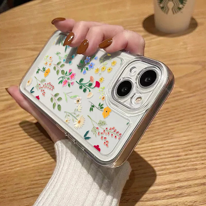 Elegant Soft Flower Phone Case - Clear Cover for Samsung