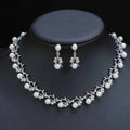 Elegant Pearl Jewelry Set - Retro Clavicle Chain & Earrings