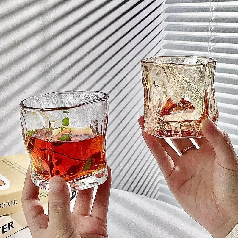 Elegant Luxury Irregular Whiskey Glass - 280ml
