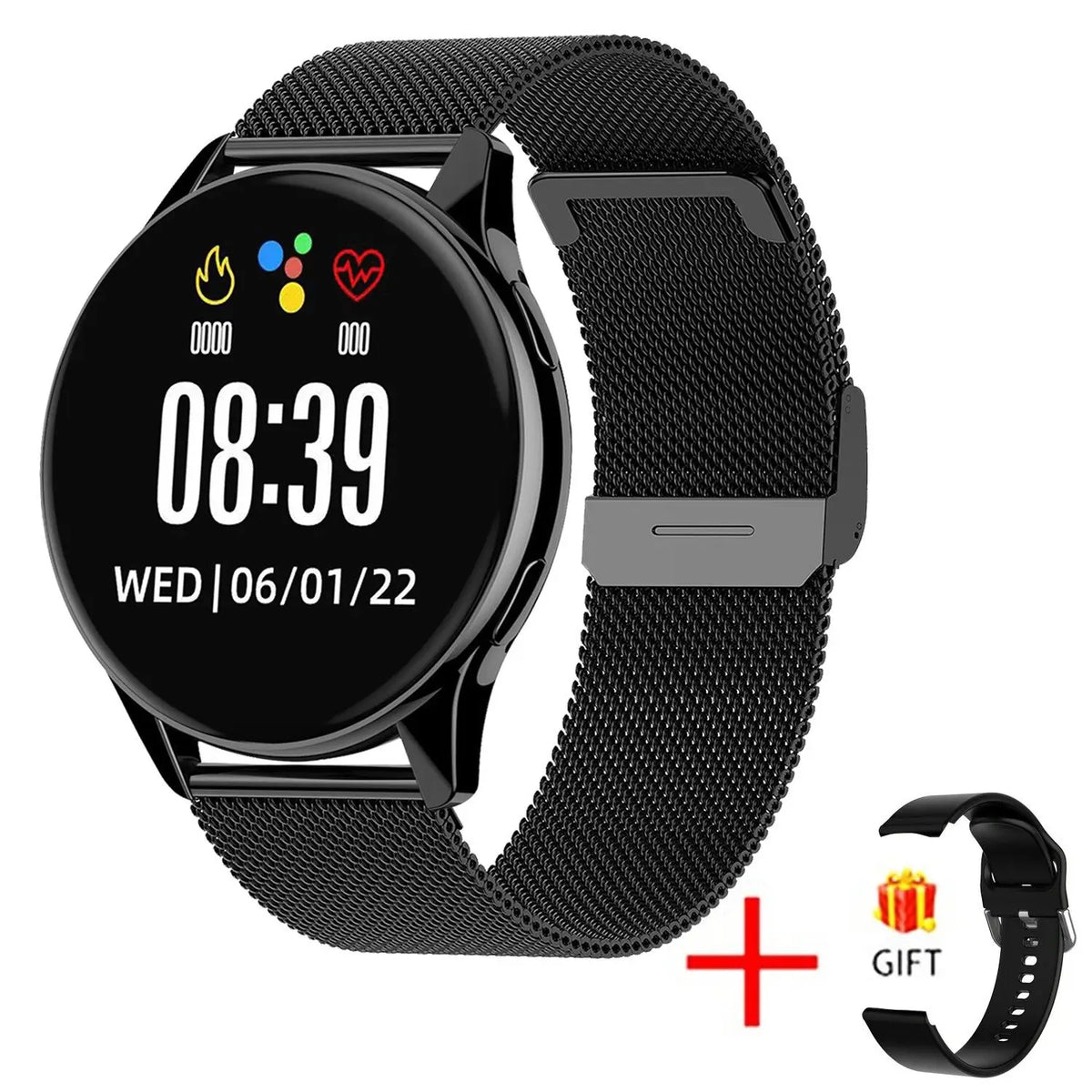 Premium Wireless Charging Smartwatch - Bluetooth Calls & Fitness Tracker