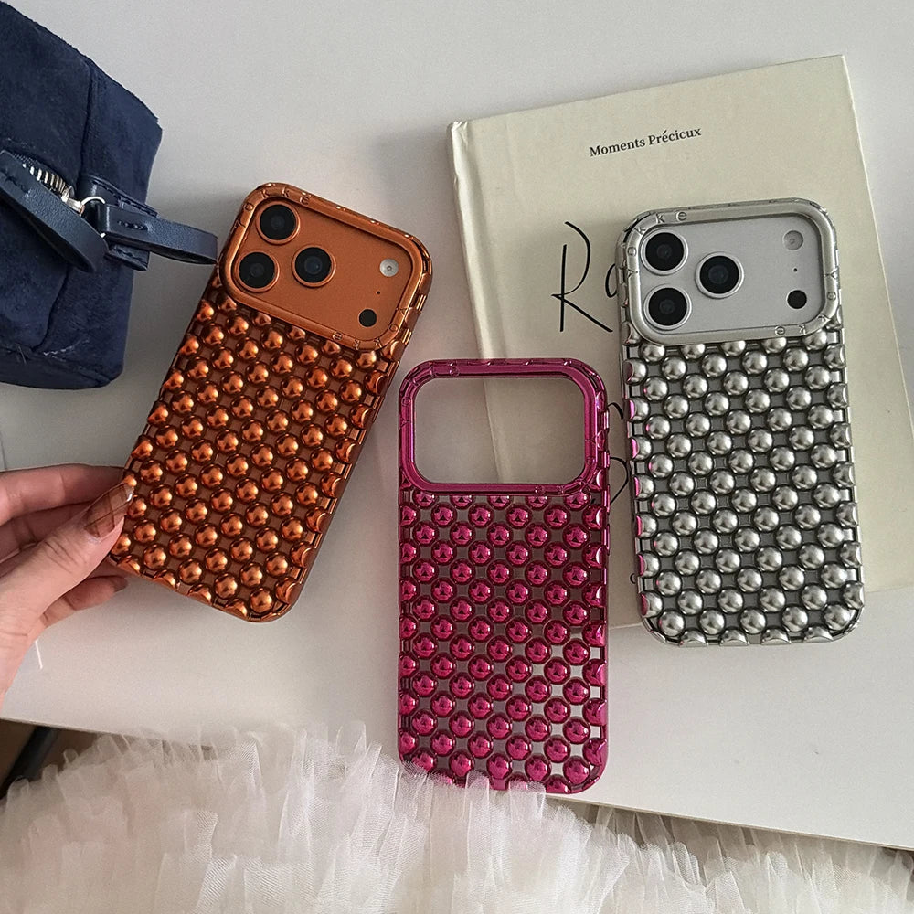 Elegant iPhone Pearl Case - Shockproof Silicone