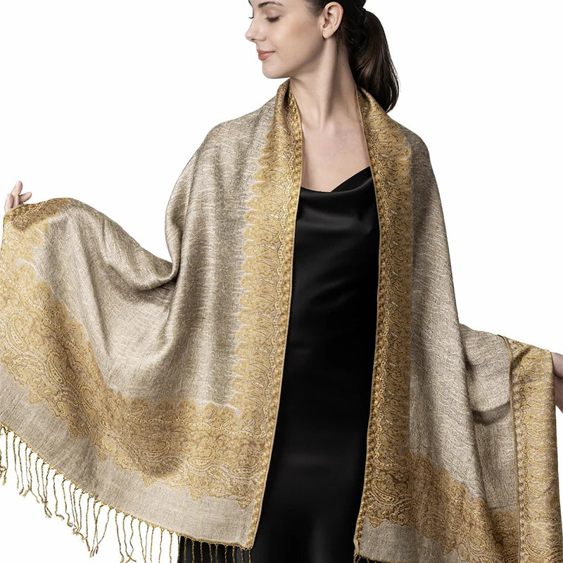 Luxury Cashmere Pashmina Shawl - Elegant Winter Wrap