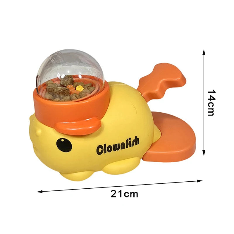 Premium Automatic Pet Snack Feeder - Engaging Duck & Whale Design