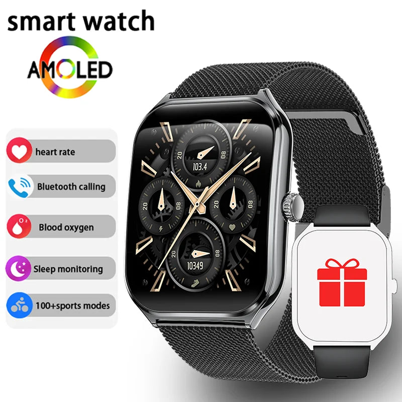 Premium Ultra Thin Smartwatch - 1.96" AMOLED Display & BT Calls