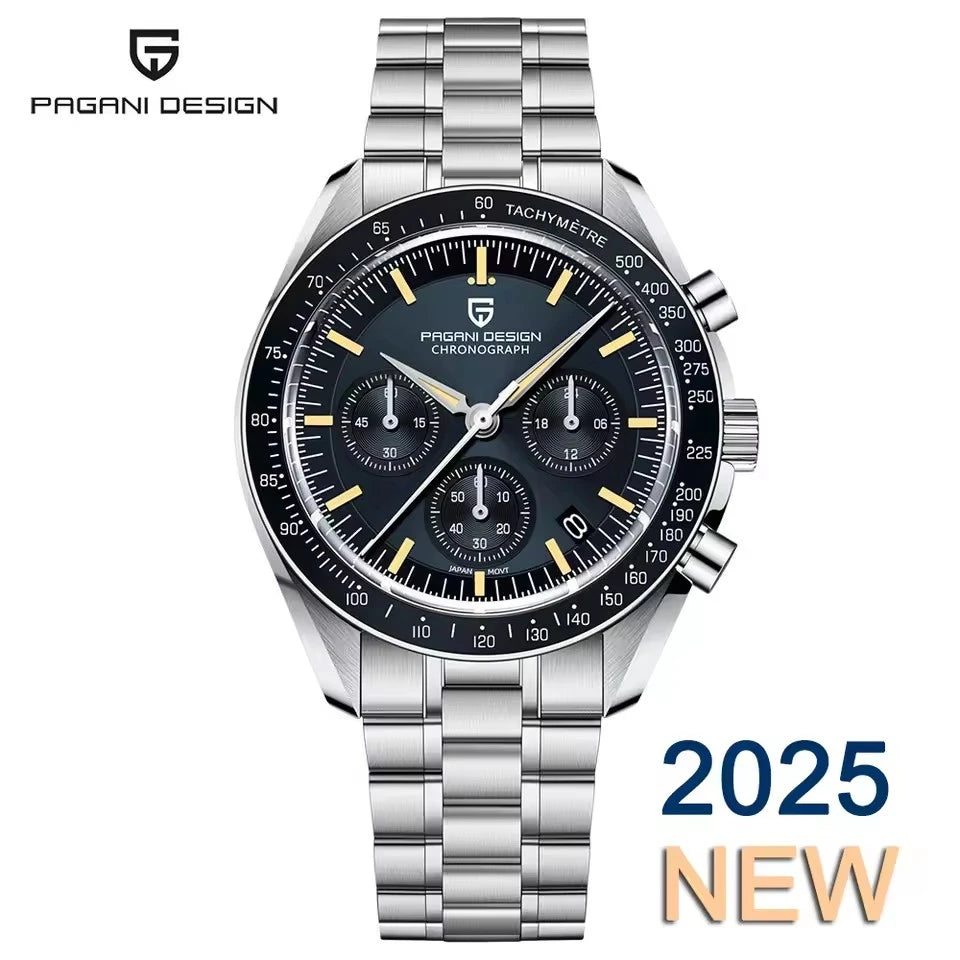 Luxury Men's Quartz Watch - Chronograph Sapphire Crystal