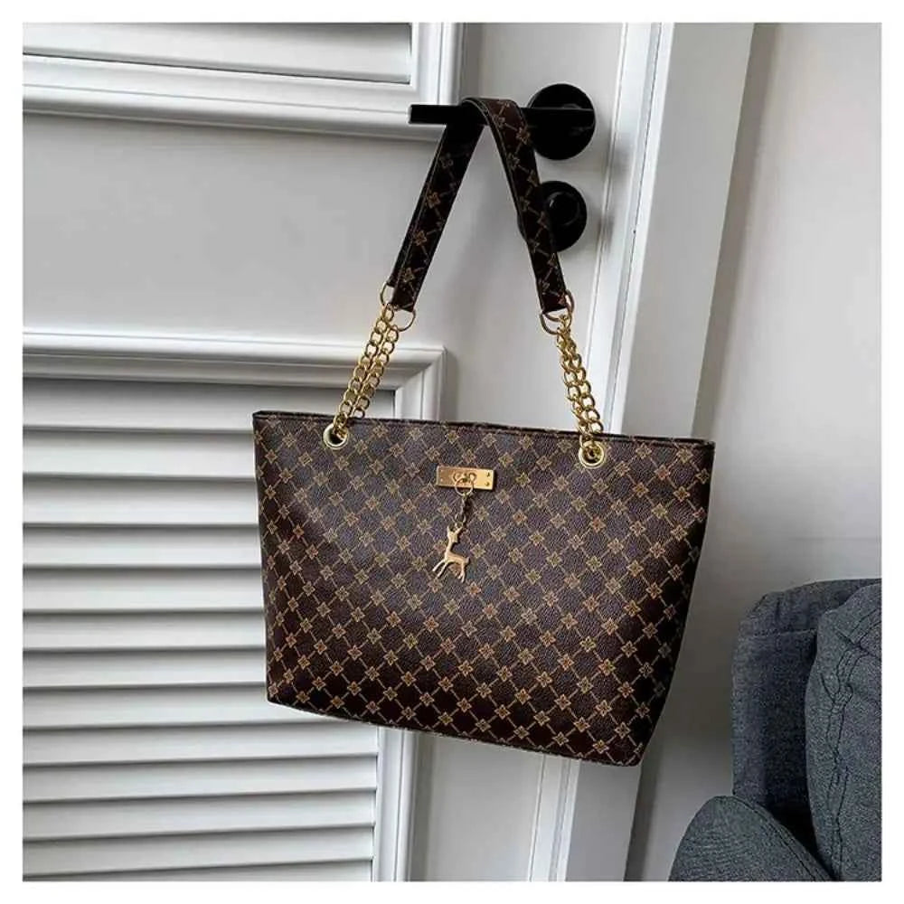 Luxury Design Large Capacity Tote Bag - Fashion Shoulder Handbag