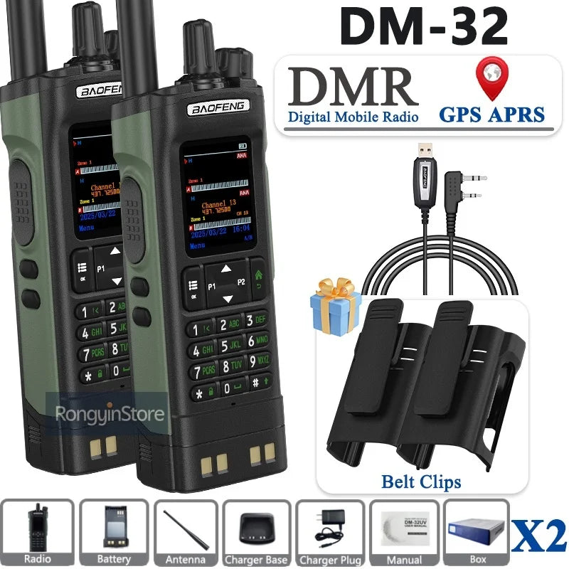 Professional Digital Walkie Talkie - 10W Dual Band DMR Radio