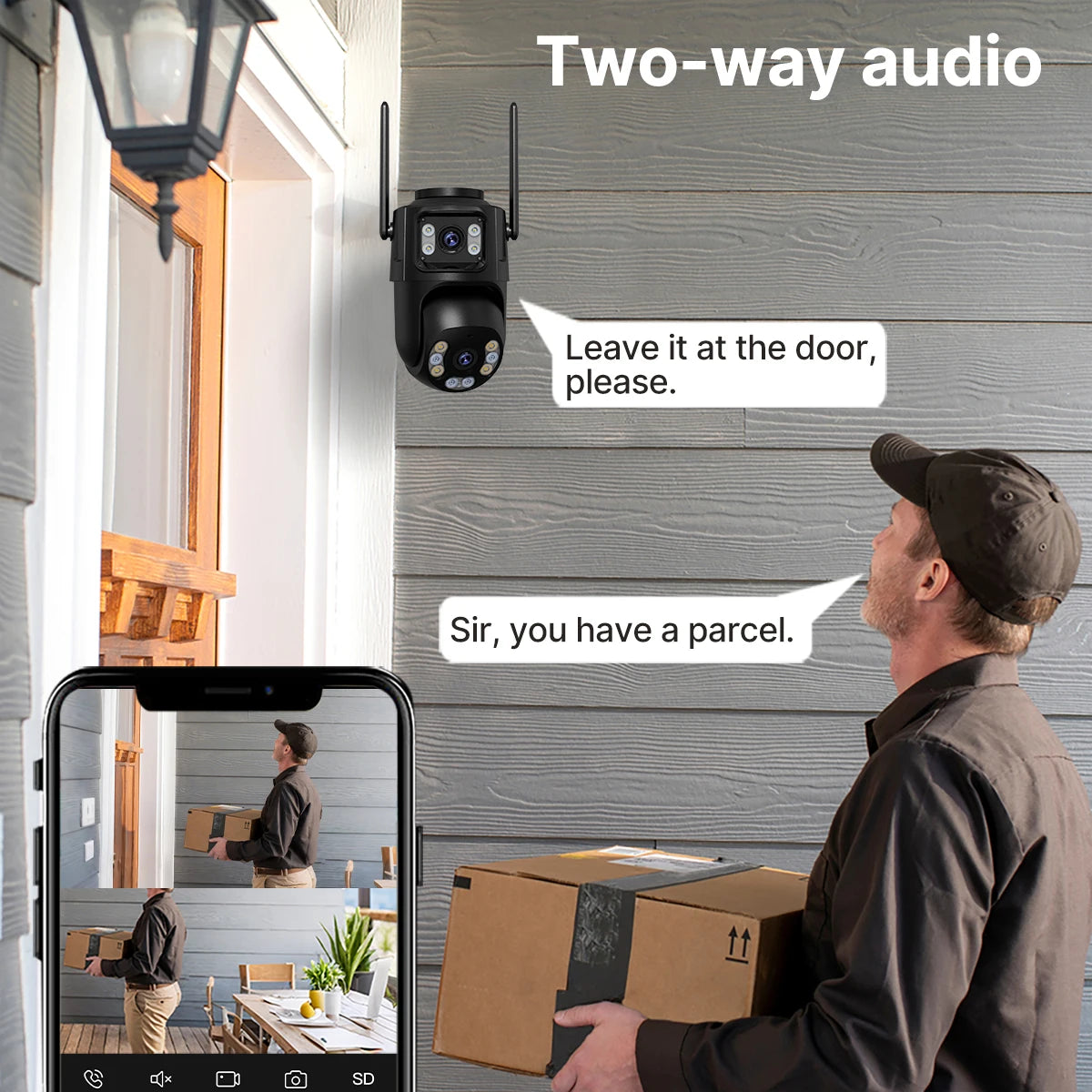Professional Outdoor PTZ Camera - 4K Dual Lens AI Tracking