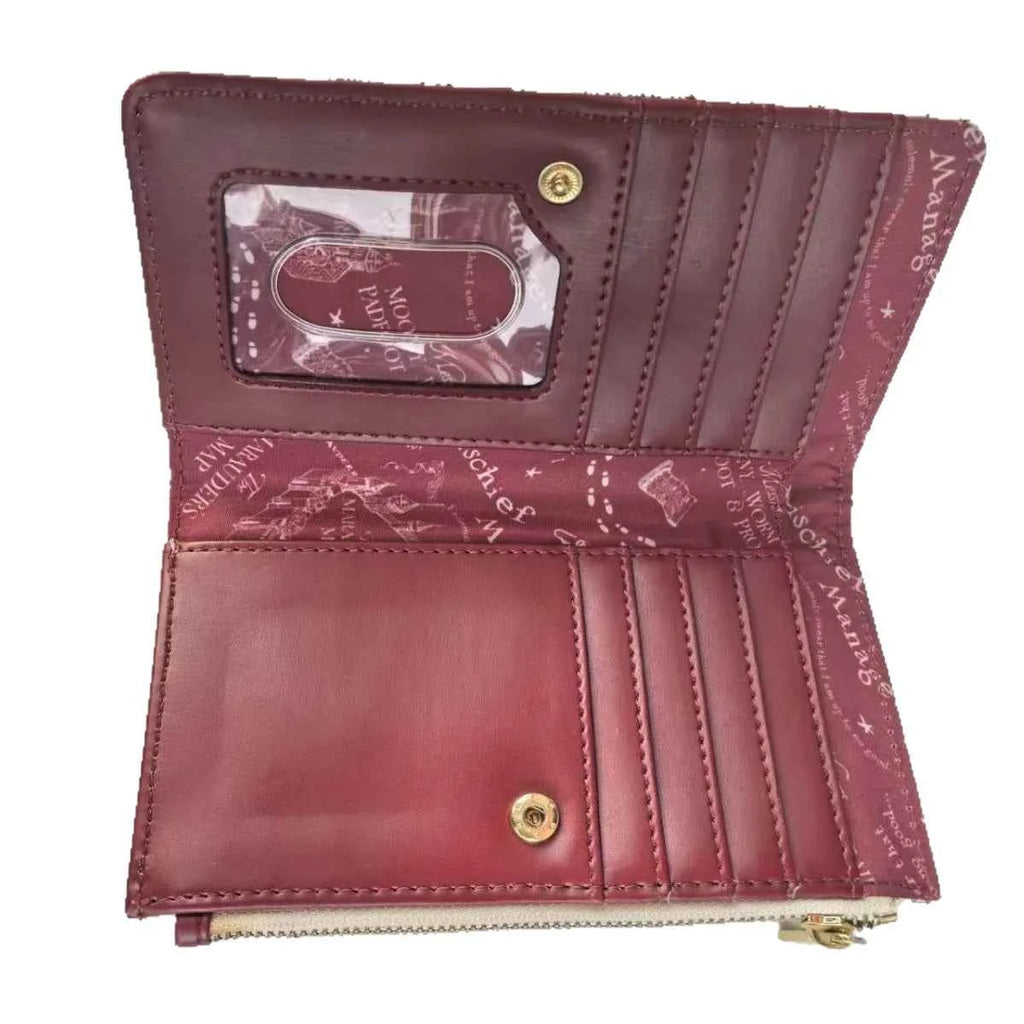 Premium Harry Potter Map Printed Long Zipper Wallet