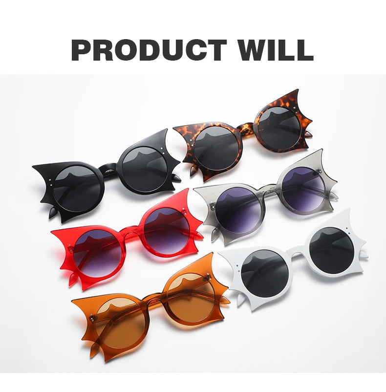 Innovative Bat Shaped Sunglasses - UV400 Gothic Shades