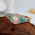 Elegant Flower Diamond Watch - Stainless Steel Quartz