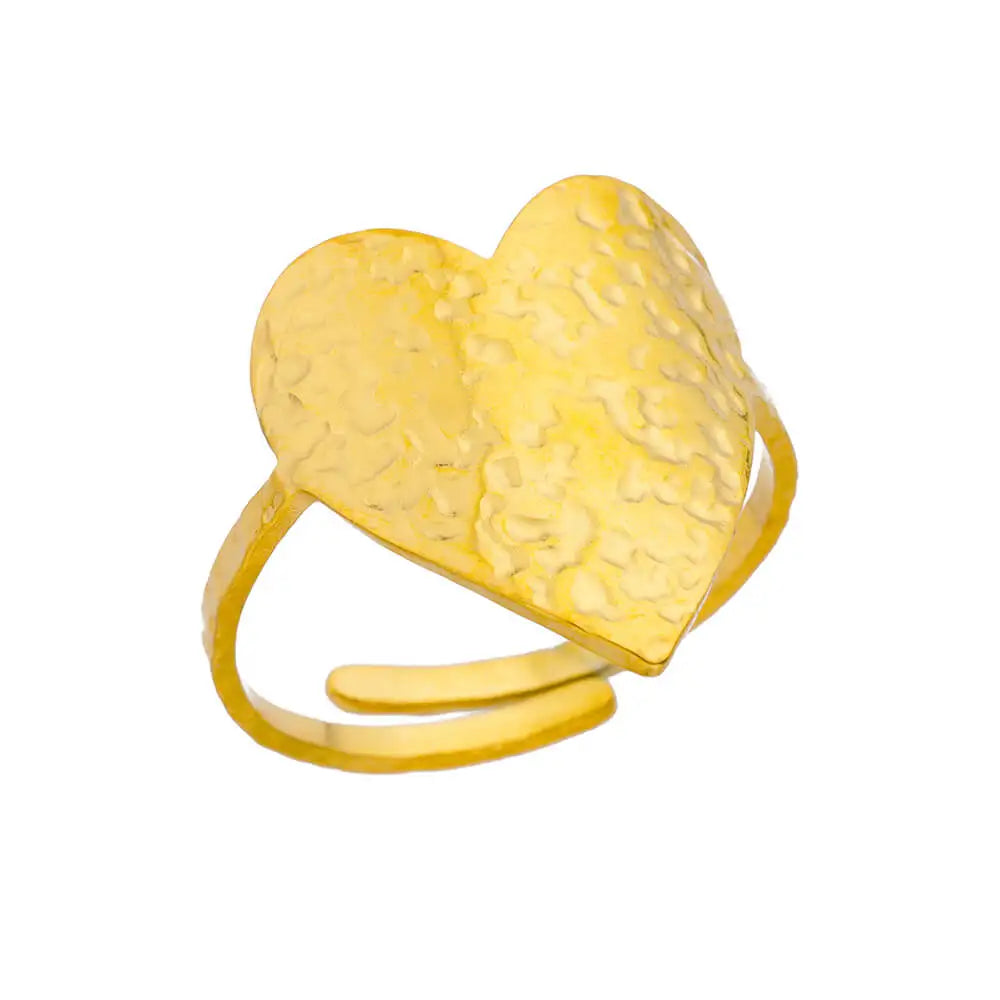 Luxury Classic Gold Stainless Steel Ring for Women
