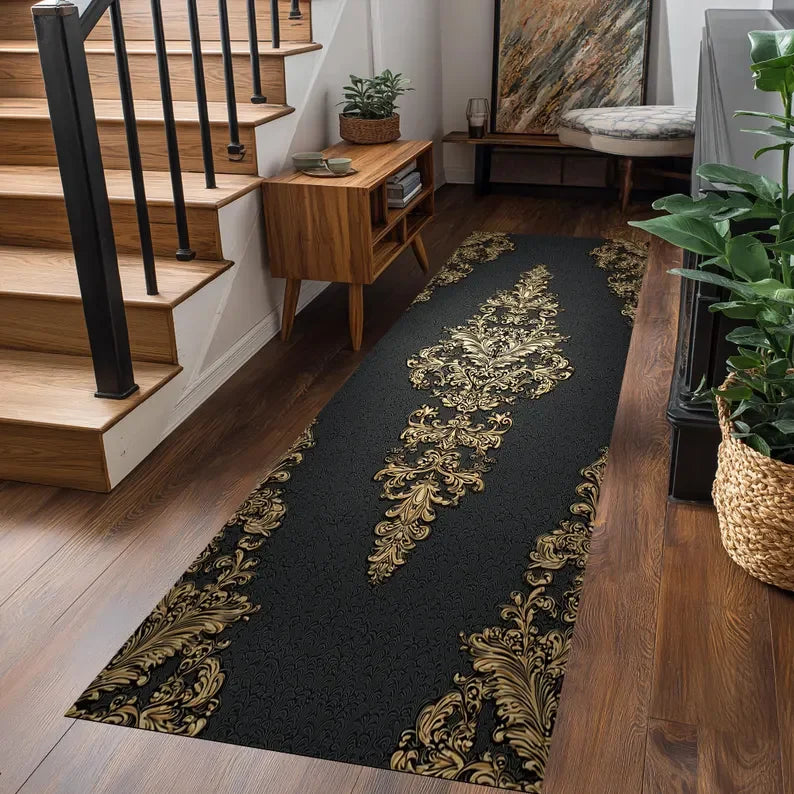 Luxury Baroque Carpet Rug - Vintage Hallway & Living Room Floor Mat