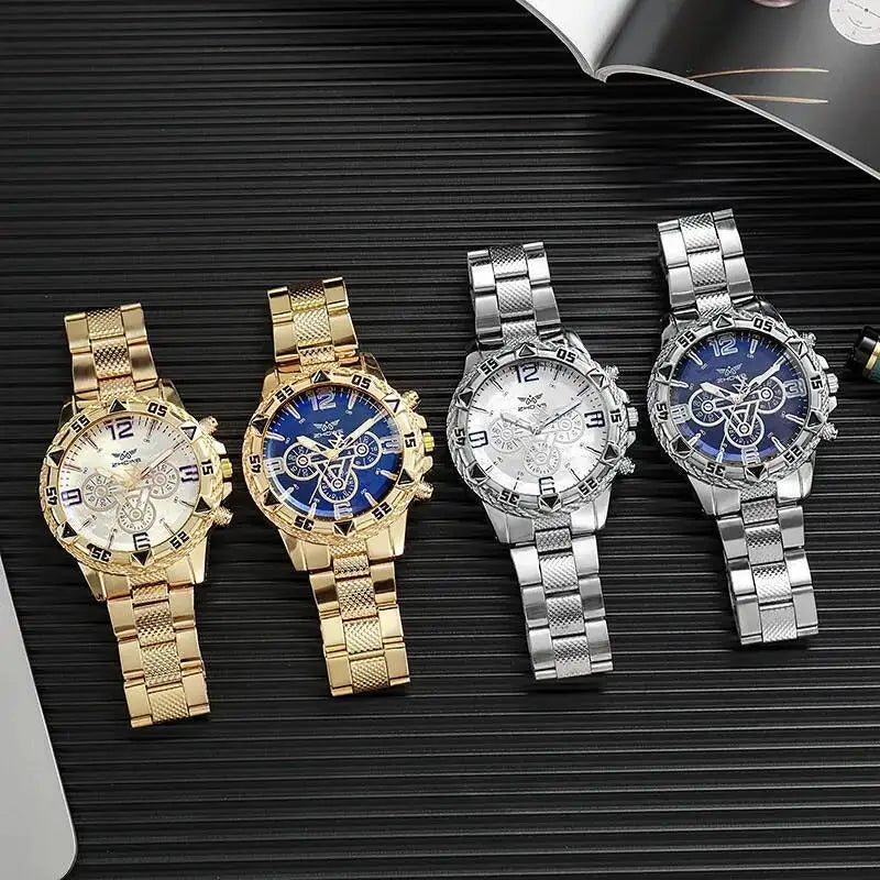 Elegant Men's Business Quartz Watch - Large Dial
