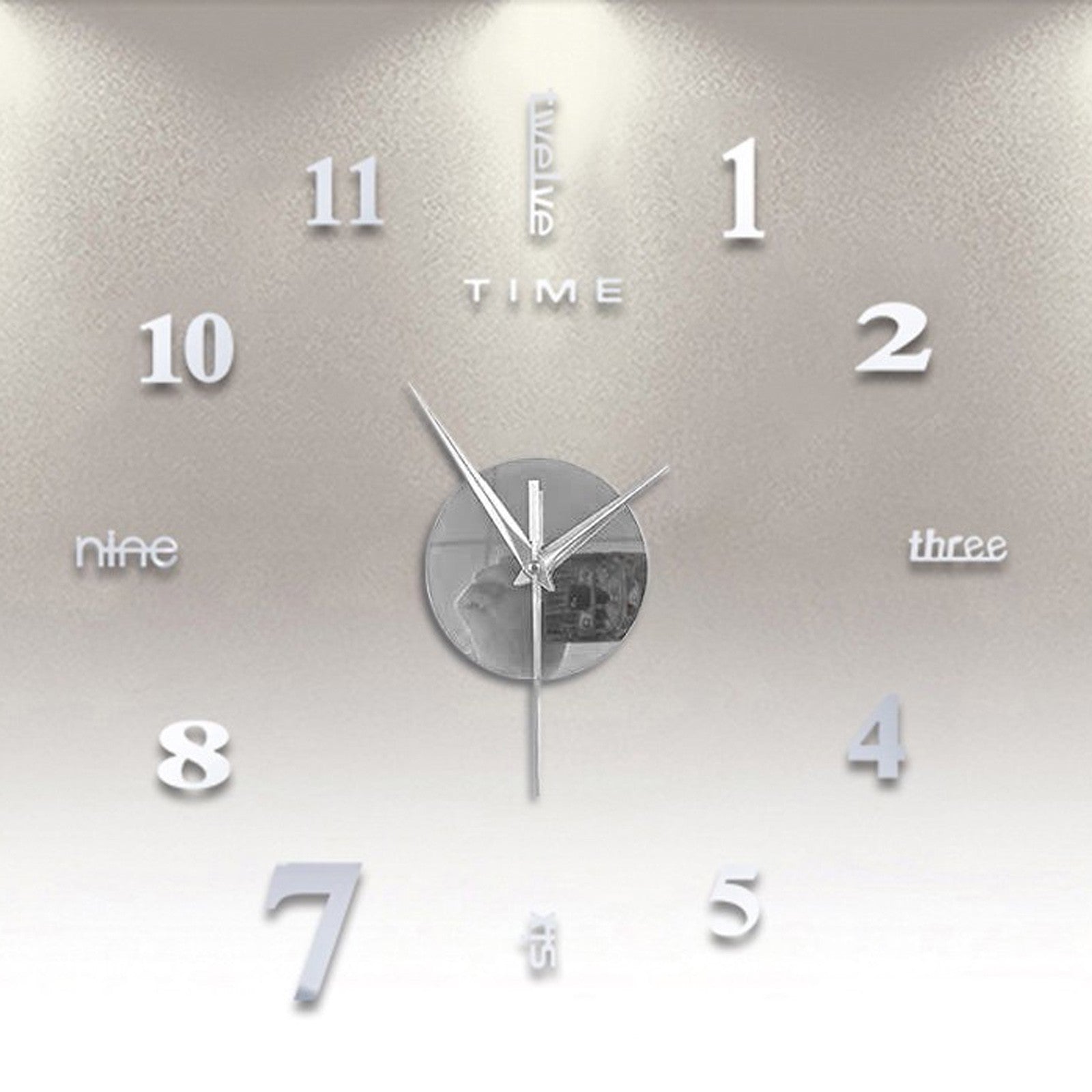 Elegant DIY Wall Clock - Mute Digital Sticker Design