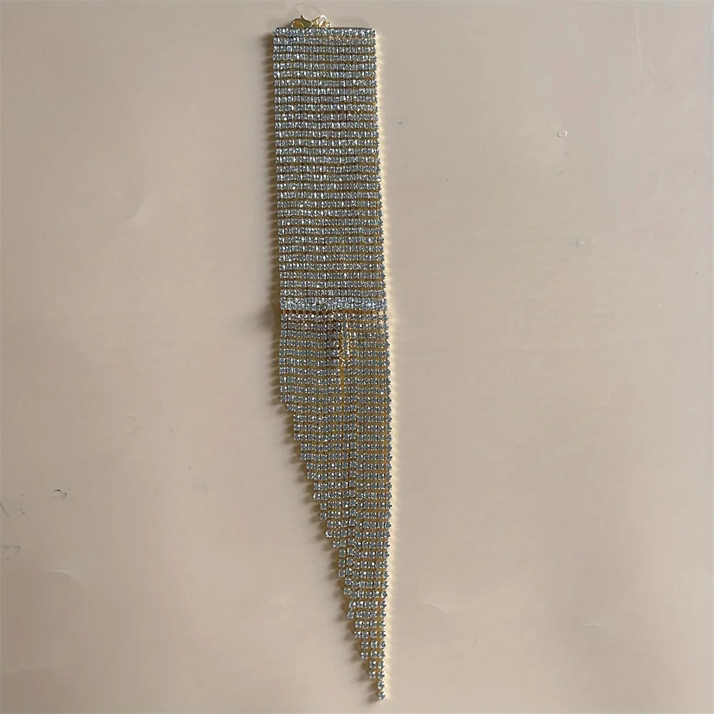 Luxury Rhinestone Tassel Bracelet - Multi-Layer Glamour