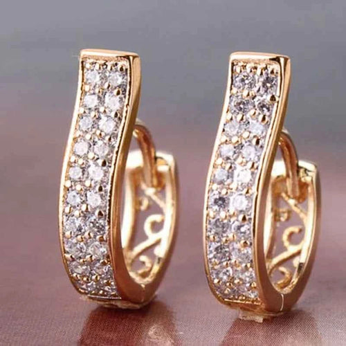 Elegant Gold Hoop Earrings - Luxury Hollow Irregular Jewelry