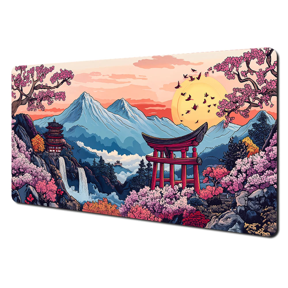 Premium Large Mouse Pad - Anti-Slip Art Landscape Desk Mat