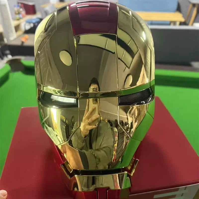 Premium Iron Man Helmet - 1:1 Wearable Voice Control LED Mask