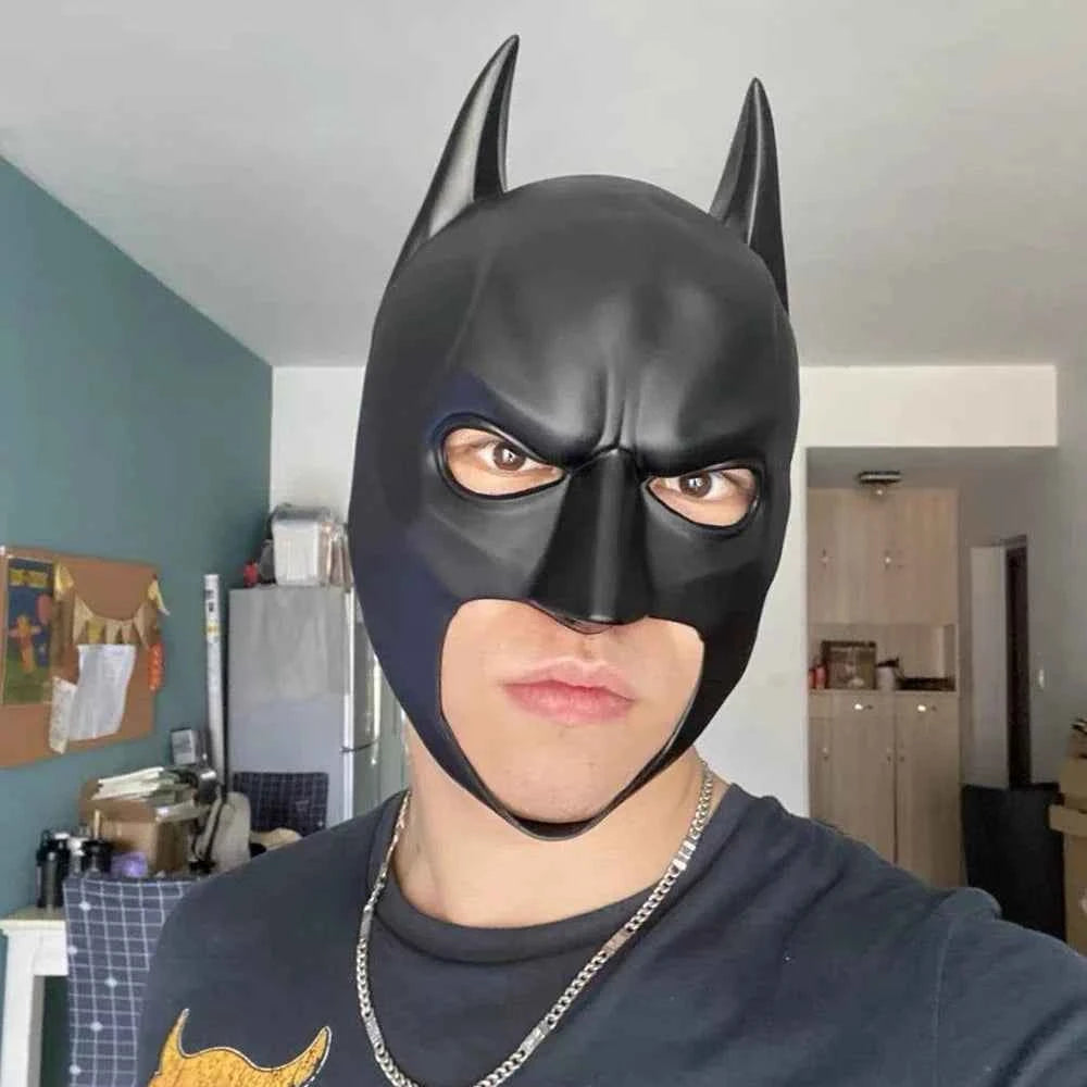 Uperhero Bruce Wayne Cosplay Costume Helmet Halloween Party Cosplay PropThe Dark Knight Mask for Man Bat Halloween Cosplay Props