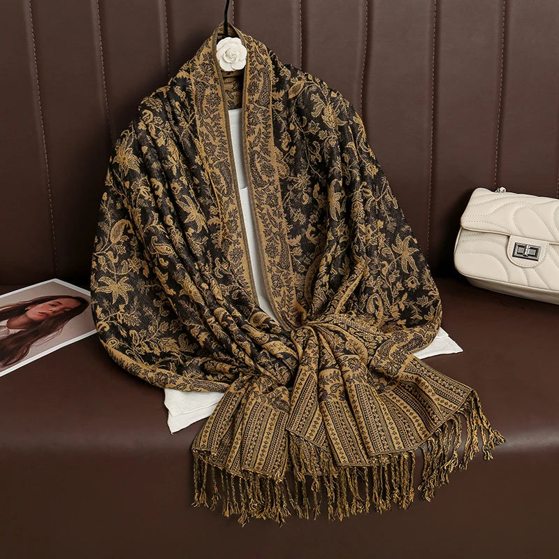 Luxury Cashmere Pashmina Shawl - Elegant Winter Wrap
