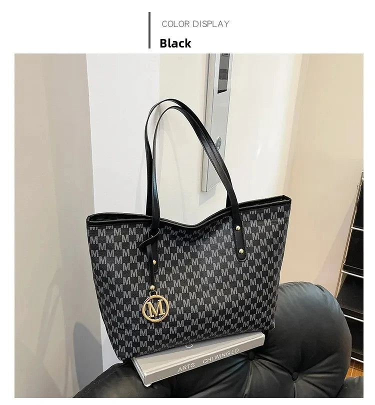 Elegant Vintage Tote Bag - Large Capacity Fashion Handbag