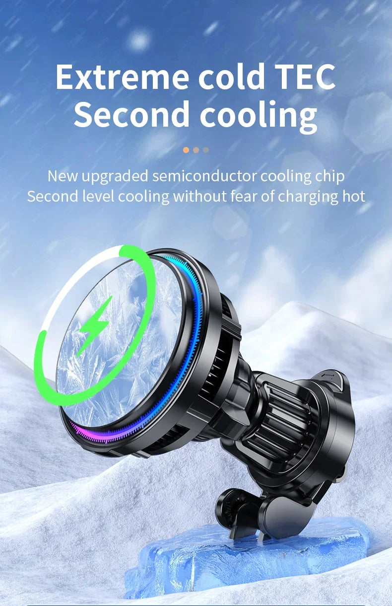 Premium Ice Cooling Magnetic Wireless Car Charger