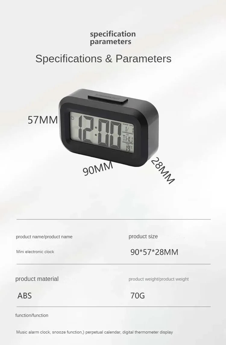 Premium Digital Alarm Clock - LED Multifunction Desktop Display