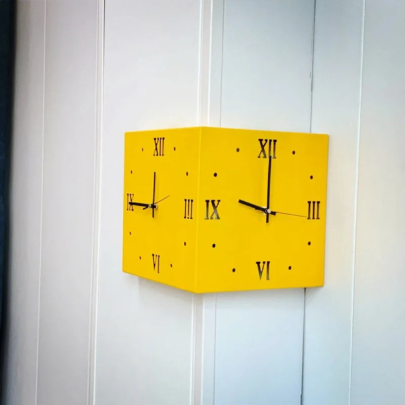 Elegant Double Sided Wall Clock - Silent Analog Display