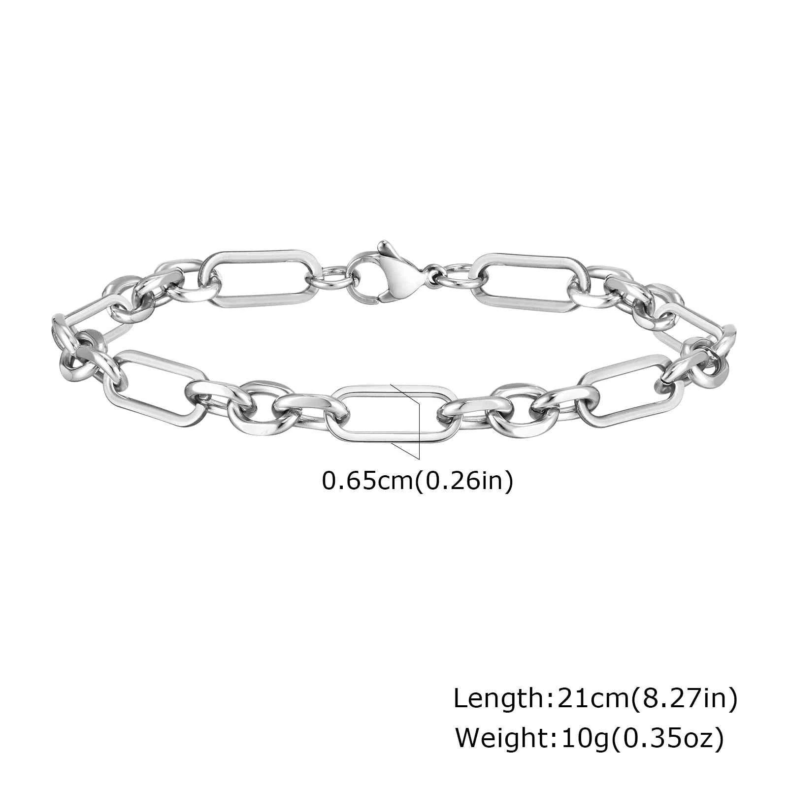 Premium Men's Chain Bracelet - Anti-Allergy Stainless Steel