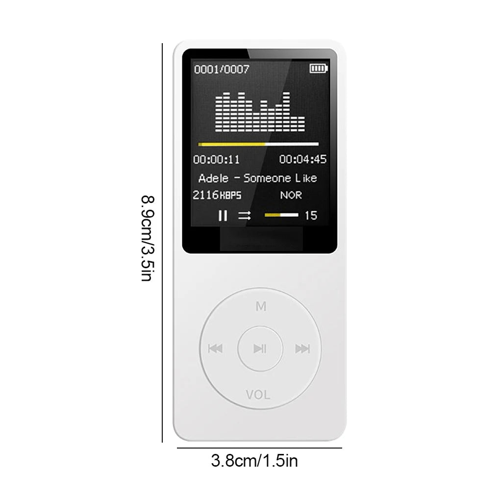 Compact Portable MP3 Player - Lossless Audio & Digital Display