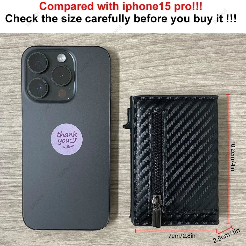 Luxury Carbon Fiber Wallet - Minimalist RFID Cardholder