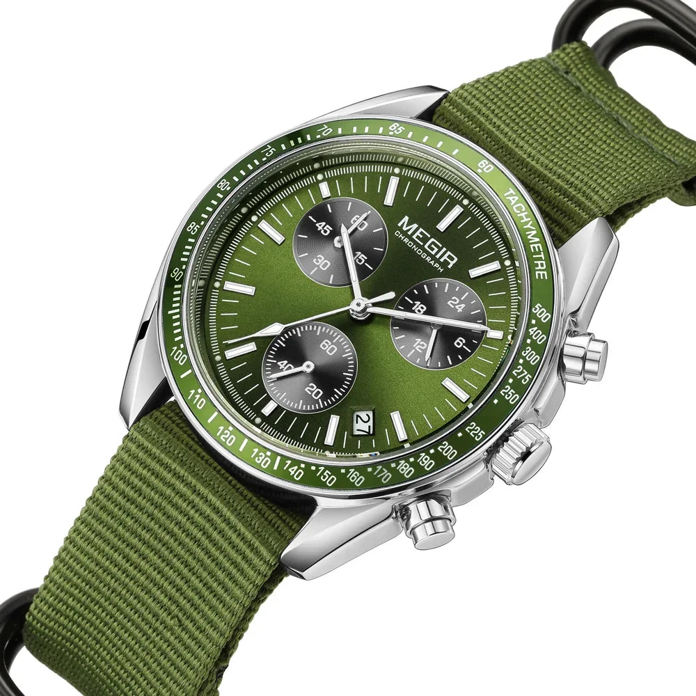 Luxury Men's Sports Quartz Wristwatch - Waterproof Chronograph