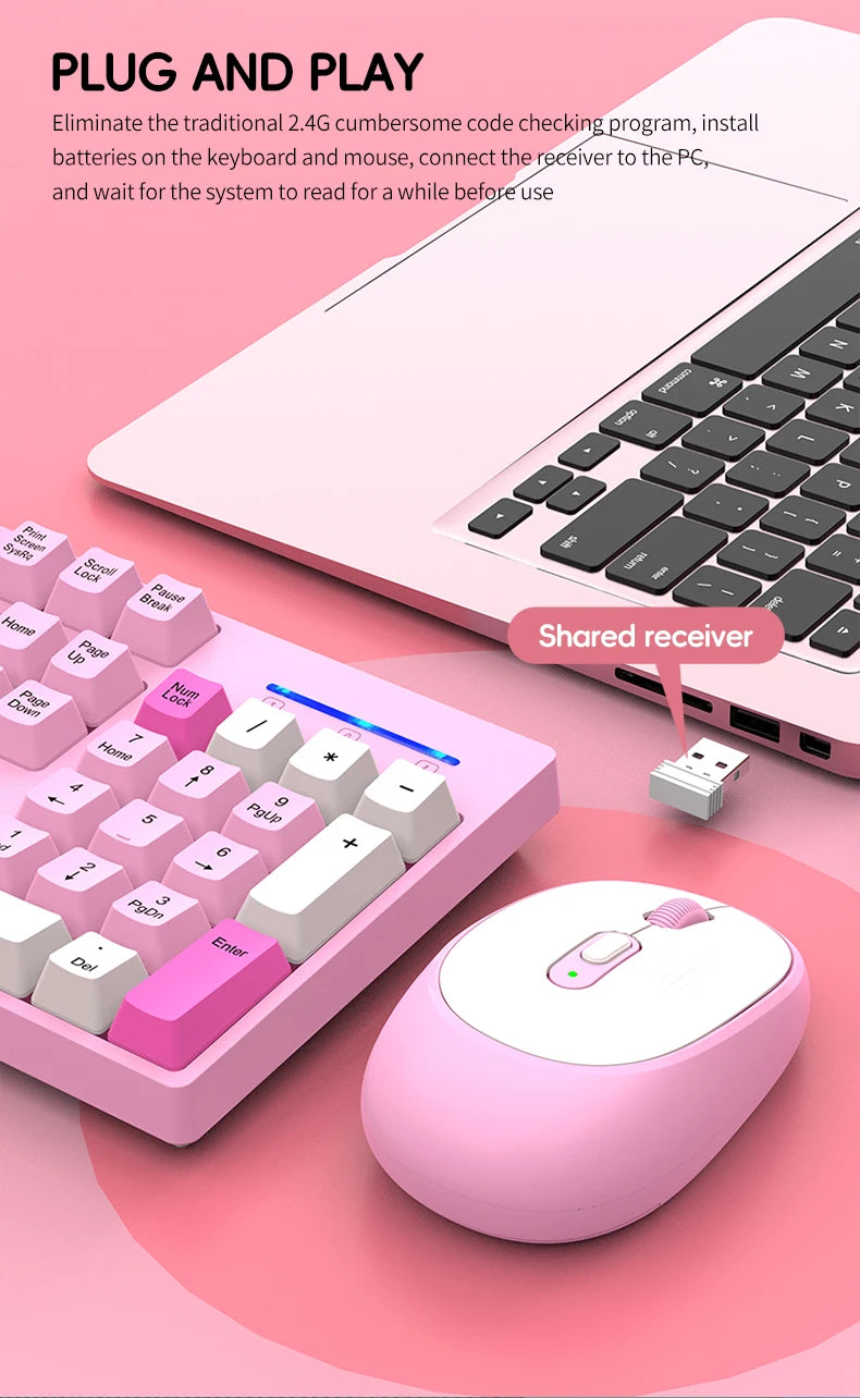 Premium Wireless Keyboard Mouse Combo - Silent & Ergonomic