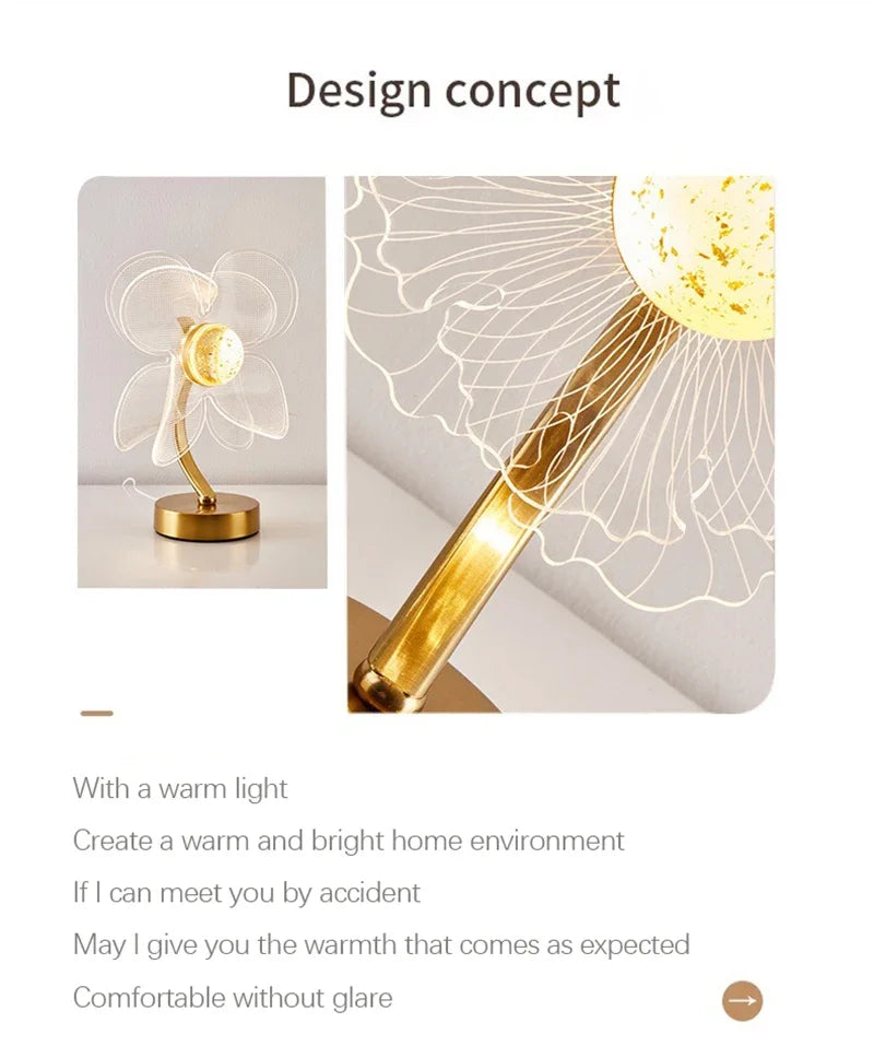 Elegant Minimalist Table Lamp - USB Powered Ambient Light