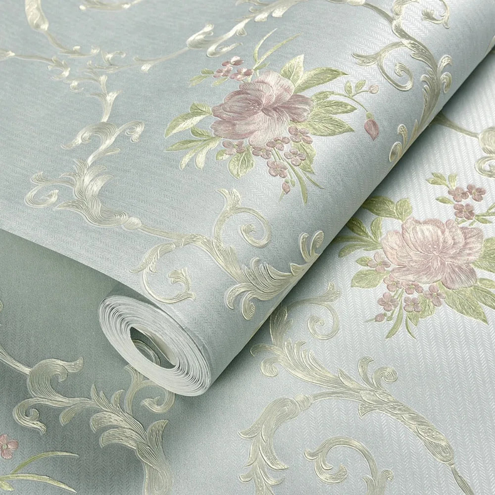 3D flower wall stickers - elegant floral design in various colors on a self-adhesive non-woven paper