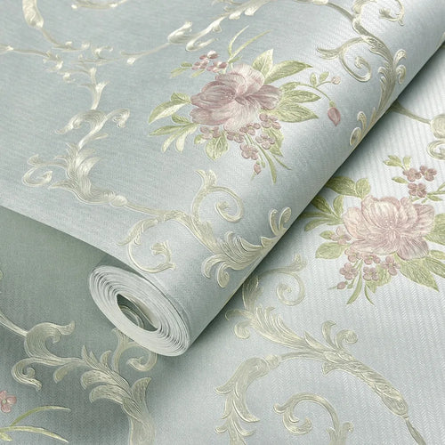 3D flower wall stickers - elegant floral design in various colors on a self-adhesive non-woven paper