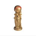 Elegant Gold Atlas Globe Sculpture - World Is Yours Figurine